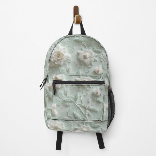 Item preview, Sculpted Petal Garden – Embossed Floral Texture in Soft Mint and Cream designed and sold by Moisky Patterns.