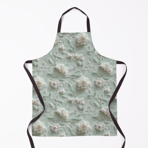Item preview, Sculpted Petal Garden – Embossed Floral Texture in Soft Mint and Cream designed and sold by Moisky Patterns.