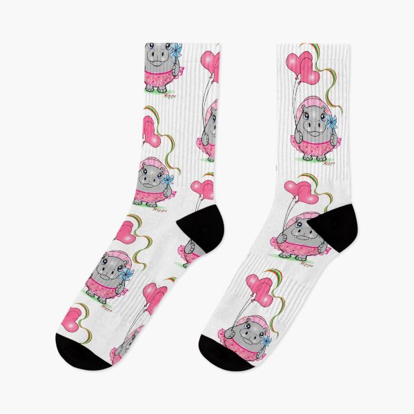 Item preview, The cute hippo loves pink stuff... anything that is pink designed and sold by Shirley cute art .