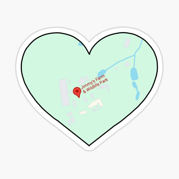 Vista previa del artículo con la obra «Mapa del zoológico Corazón 4», diseñado y vendido por Meggie-moos.