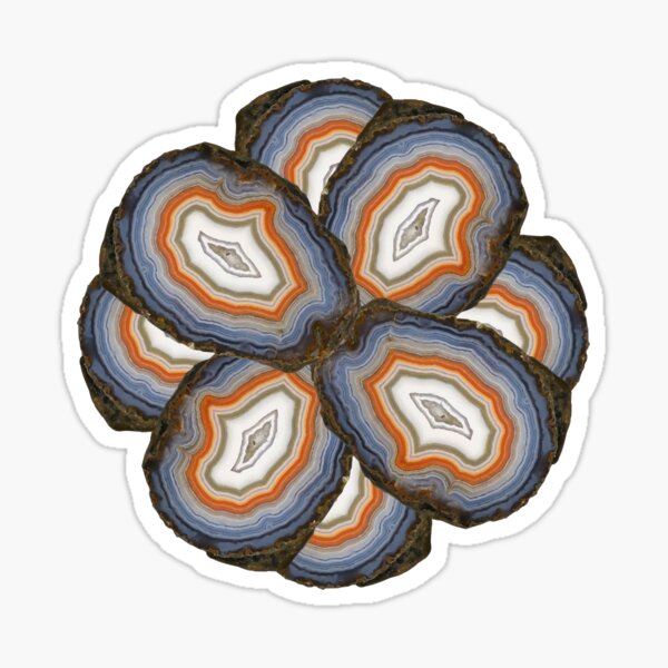 Item preview, Agate Mineral Flower Pattern designed and sold by ArtDesignTp.