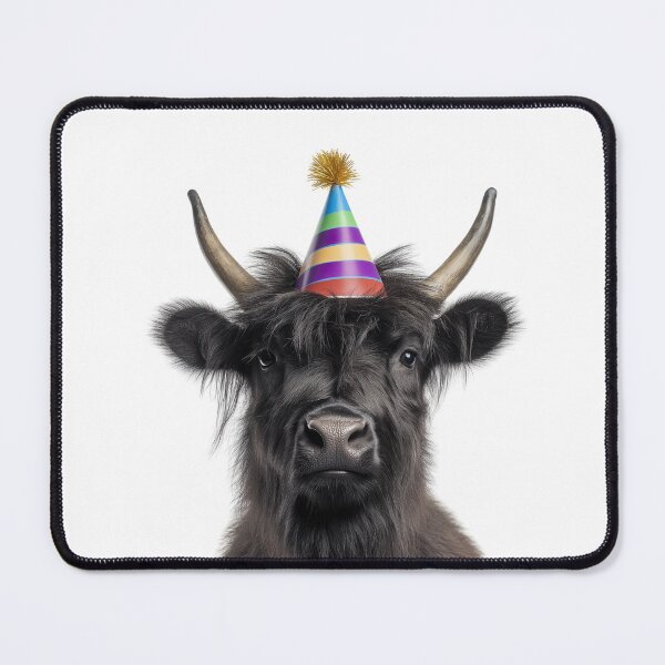 Item preview, Cute Yak with Party Hat Birthday Celebration designed and sold by LazyOwlStore.