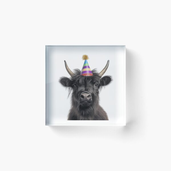 Item preview, Cute Yak with Party Hat Birthday Celebration designed and sold by LazyOwlStore.