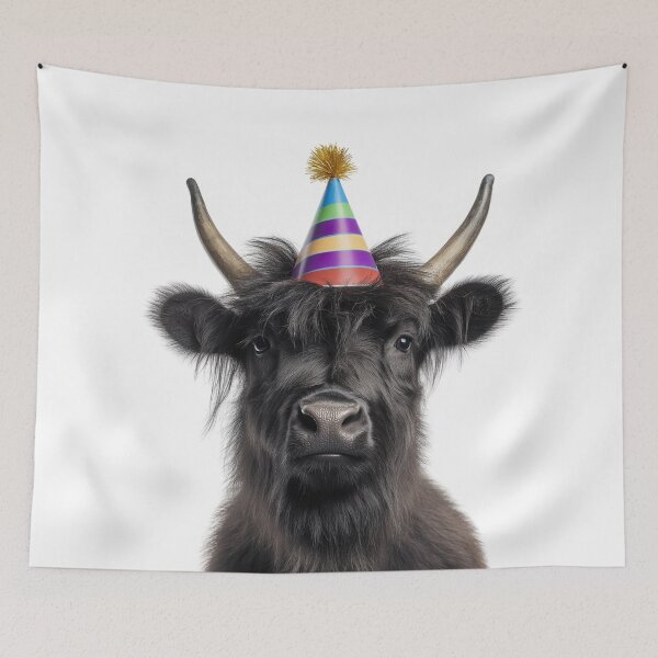 Item preview, Cute Yak with Party Hat Birthday Celebration designed and sold by LazyOwlStore.