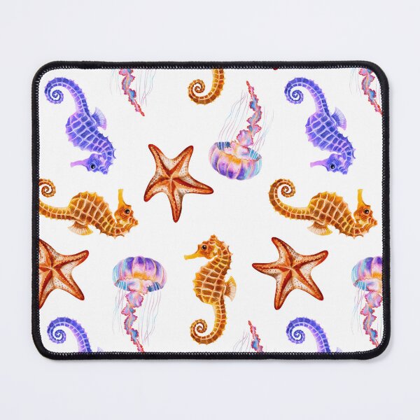 Item preview, Underwater world, seahorse, starfish and jellyfish  designed and sold by Nastasiakhmnk.