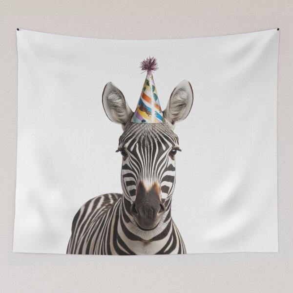 Item preview, Cute Zebra with Party Hat Birthday Celebration designed and sold by LazyOwlStore.