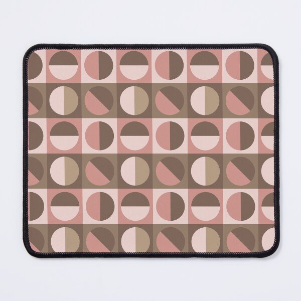 Item preview, Retro Circles – Mid-Century Pattern - Pink & Brown Modern designed and sold by JMgraphic.