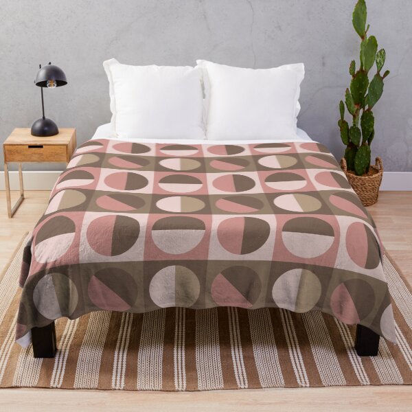 Item preview, Retro Circles – Mid-Century Pattern - Pink & Brown Modern designed and sold by JMgraphic.