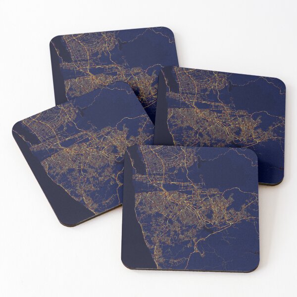 Item preview, Tijuana, Mexico Map - City At Night designed and sold by deMAP.