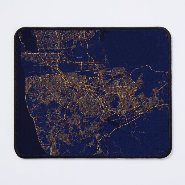 Item preview, Tijuana, Mexico Map - City At Night designed and sold by deMAP.