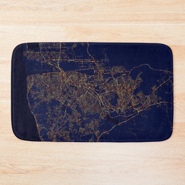 Item preview, Tijuana, Mexico Map - City At Night designed and sold by deMAP.