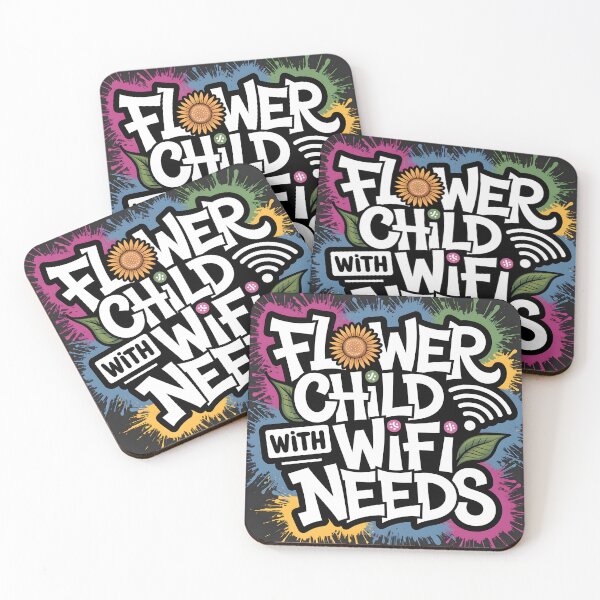Item preview, Flower child with wifi needs - festival design designed and sold by BohoShopHU.