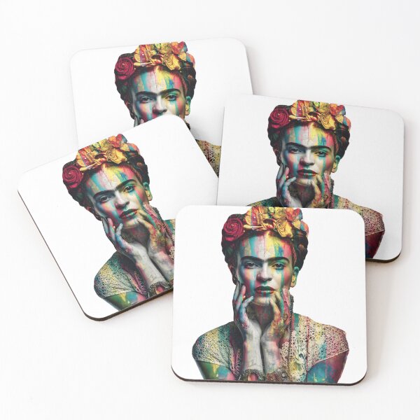 Item preview, Frida in Color - An expressive Frida portrait in bold colors and flowing color structure - inspired by strength, emotion and creativity. designed and sold by Pop Art Rebel Prints.