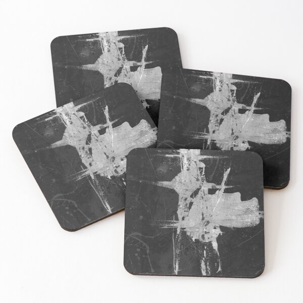 Item preview, Abstract Signs Black And White Painting designed and sold by NickDedidis.