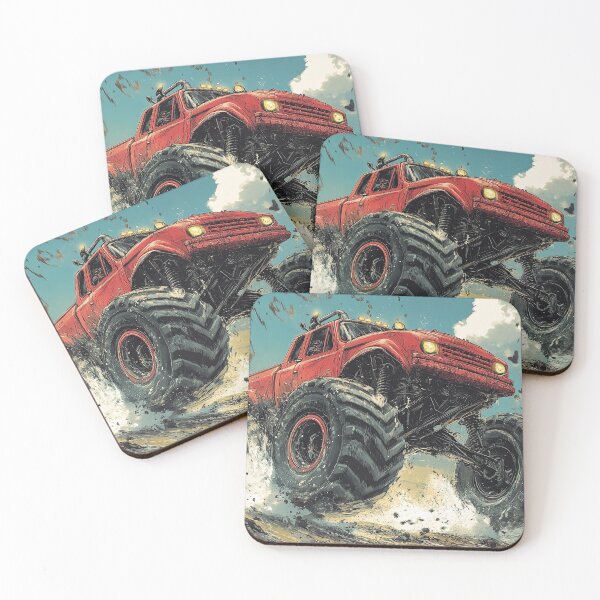 Item preview, Fierce Vehicle Jumps Over Fiery Mud designed and sold by Piotrek0001.