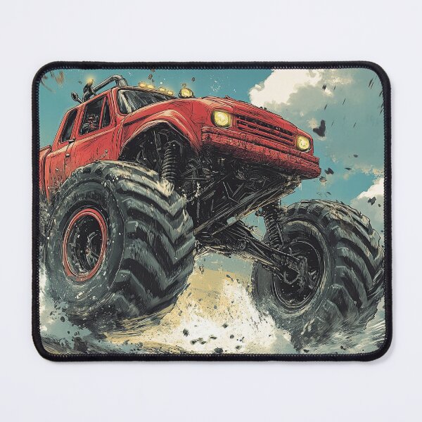 Item preview, Fierce Vehicle Jumps Over Fiery Mud designed and sold by Piotrek0001.
