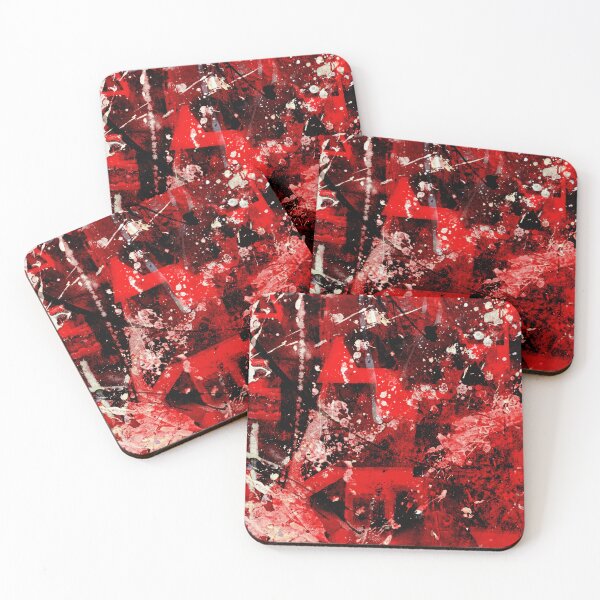 Item preview, Abstract Red Geometric Painting designed and sold by NickDedidis.