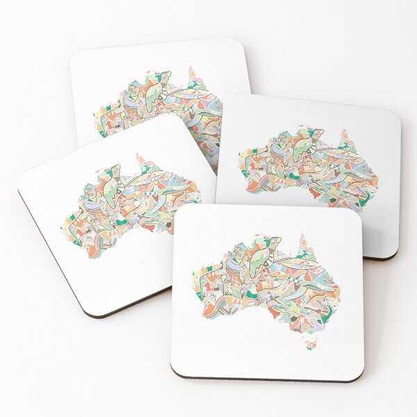 Item preview, Colorful Abstract Map of Australia designed and sold by joana-mendiola.