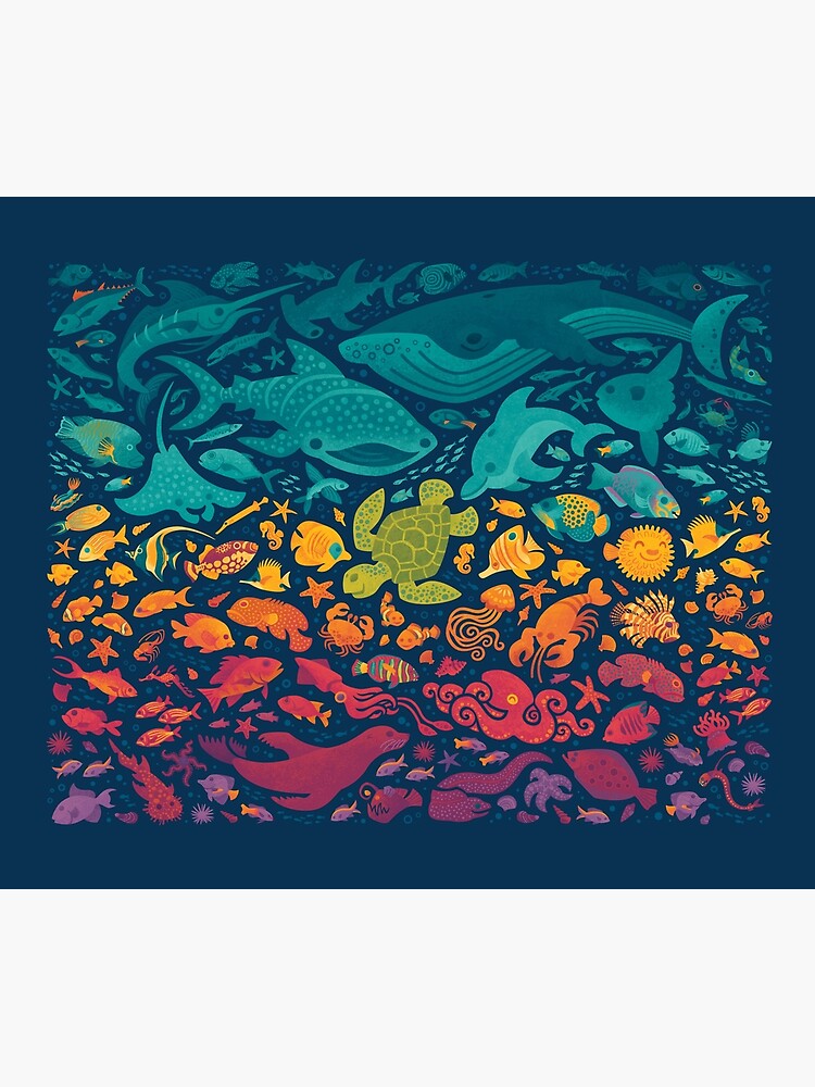 Imagen 6 de 6, Manta con la obra Espectro acuático 2, diseñada y vendida por Waynem79.
