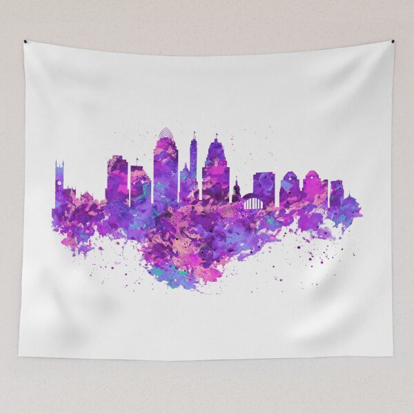Item preview, Cincinnati Skyline Watercolor designed and sold by caracatita75.