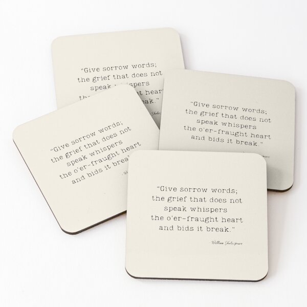 Item preview, A Quote about Grief by William Shakespeare designed and sold by Poemit.