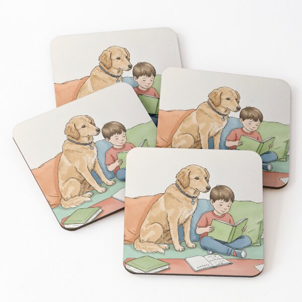Item preview, Theo the Therapy Dog – Gentle Companion for Young Readers | Watercolor Print designed and sold by Simple_Lines2025.