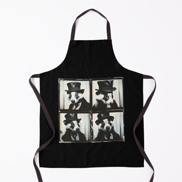 Item preview, Dapper Badger in Top Hat – Whimsical Vintage Animal Portrait designed and sold by RockFireMerch.