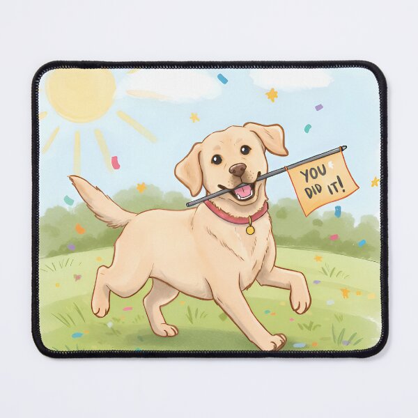 Item preview, Lumi the Labrador – You Did It! | Motivational Watercolor Print for Kids designed and sold by Simple_Lines2025.