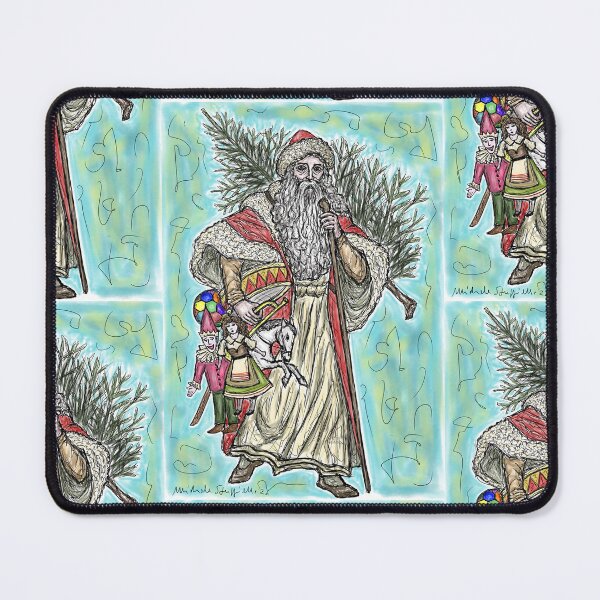 Item preview, Vintage Father Christmas with Toys – Hand Drawn Holiday Art designed and sold by VintageManiac.