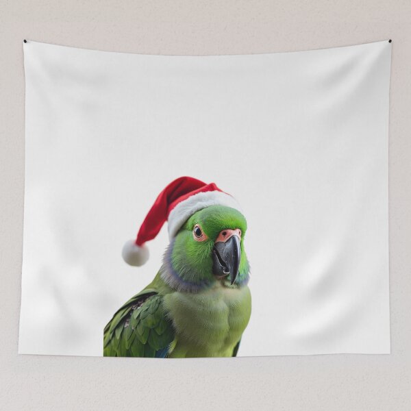 Item preview, Funny Parrot Wearing Christmas Hat designed and sold by LazyOwlStore.