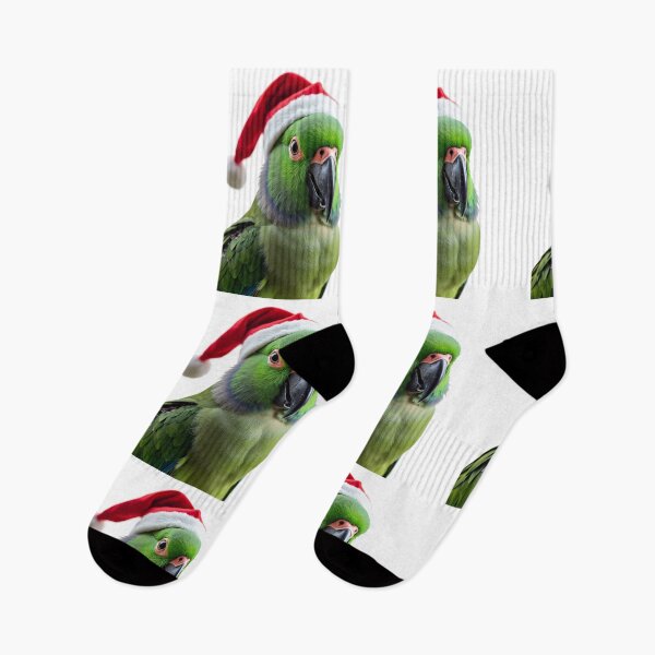 Item preview, Funny Parrot Wearing Christmas Hat designed and sold by LazyOwlStore.