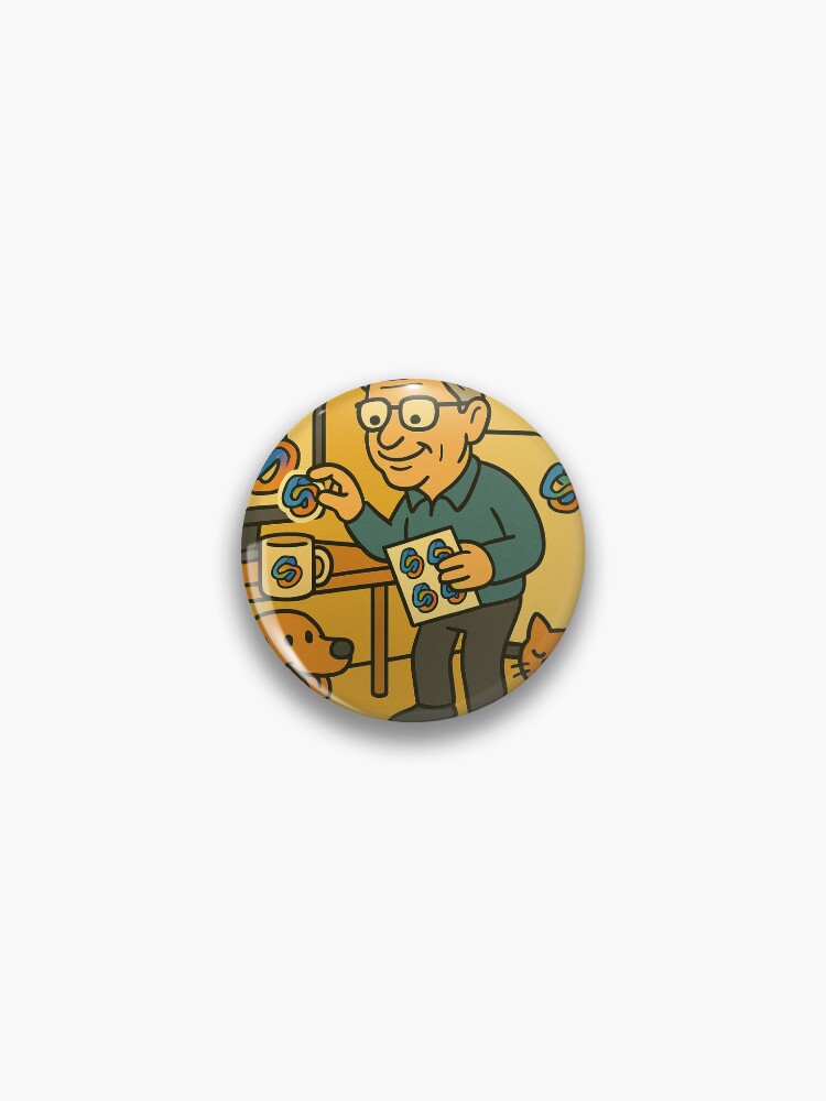 Thumbnail 1 of 3, Pin, Bill’s Copilot Sticker Rampage designed and sold by NetrunnerZero.