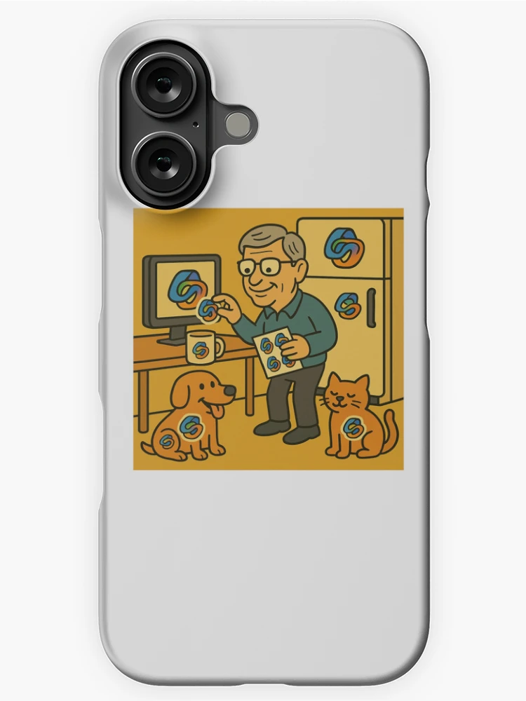 Thumbnail 1 of 4, iPhone Case, Bill’s Copilot Sticker Rampage designed and sold by NetrunnerZero.
