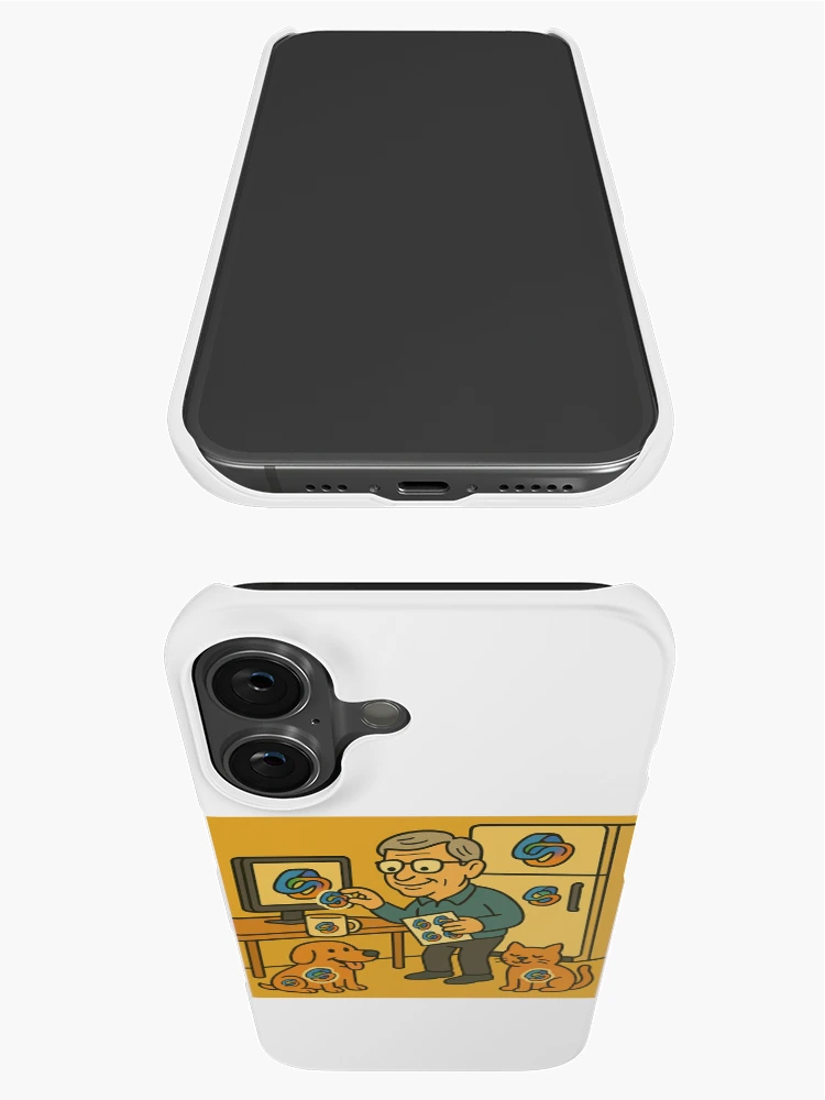 Thumbnail 3 of 4, iPhone Case, Bill’s Copilot Sticker Rampage designed and sold by NetrunnerZero.