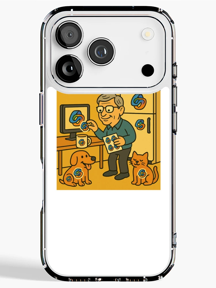 Thumbnail 1 of 5, iPhone Case, Bill’s Copilot Sticker Rampage designed and sold by NetrunnerZero.