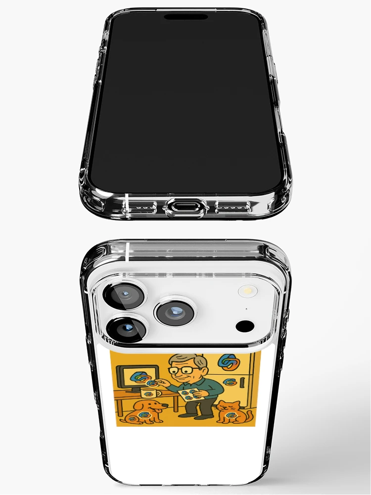 Thumbnail 3 of 5, iPhone Case, Bill’s Copilot Sticker Rampage designed and sold by NetrunnerZero.