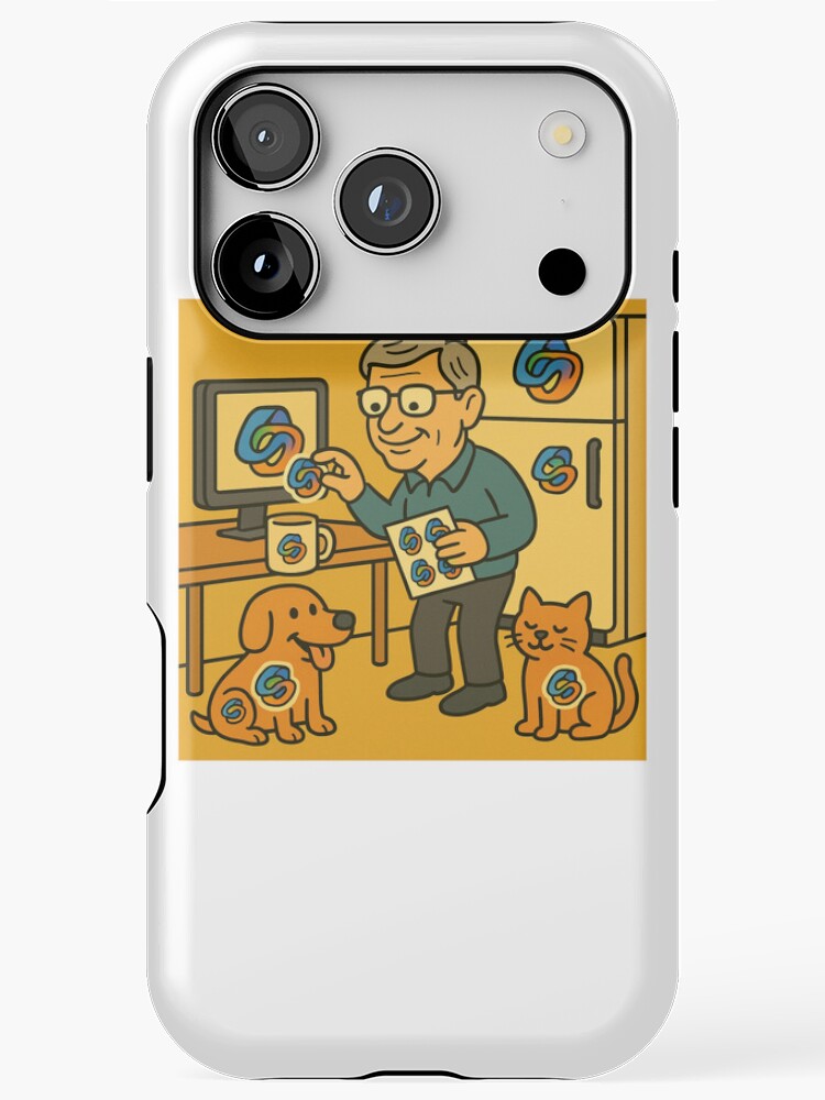 Thumbnail 1 of 4, iPhone Case, Bill’s Copilot Sticker Rampage designed and sold by NetrunnerZero.