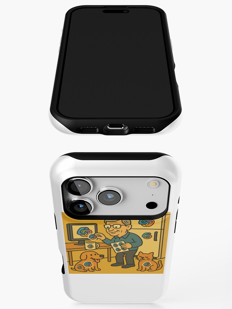 Thumbnail 3 of 4, iPhone Case, Bill’s Copilot Sticker Rampage designed and sold by NetrunnerZero.