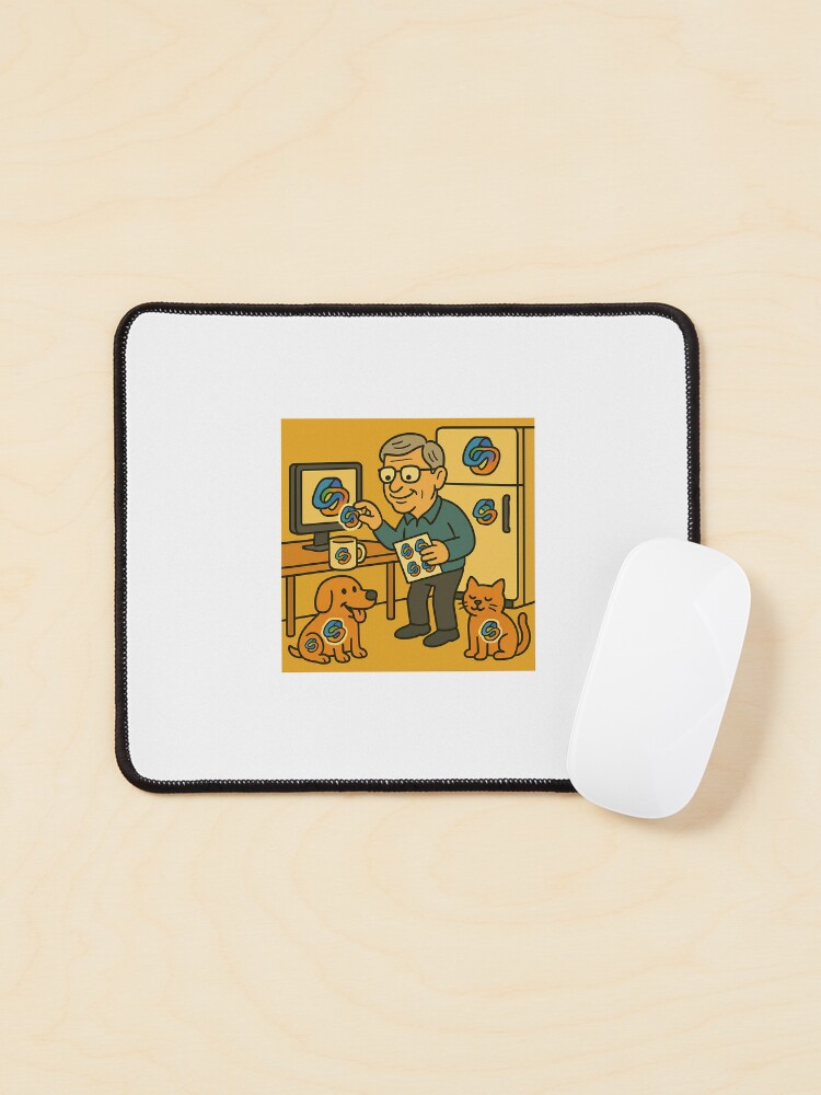 Thumbnail 1 of 5, Mouse Pad, Bill’s Copilot Sticker Rampage designed and sold by NetrunnerZero.