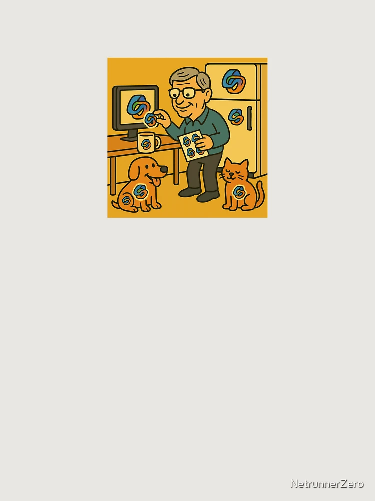 Thumbnail 6 of 6, Premium Oversized Hoodie, Bill’s Copilot Sticker Rampage designed and sold by NetrunnerZero.
