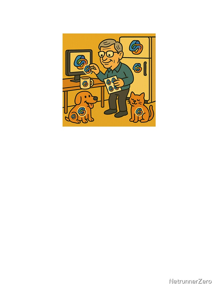 Thumbnail 7 of 7, Oversized T-Shirt, Bill’s Copilot Sticker Rampage designed and sold by NetrunnerZero.