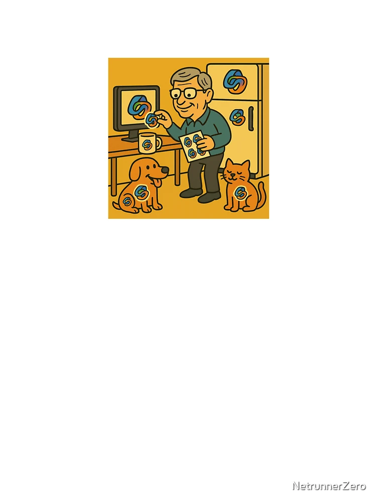 Thumbnail 7 of 7, Oversized T-Shirt, Bill’s Copilot Sticker Rampage designed and sold by NetrunnerZero.