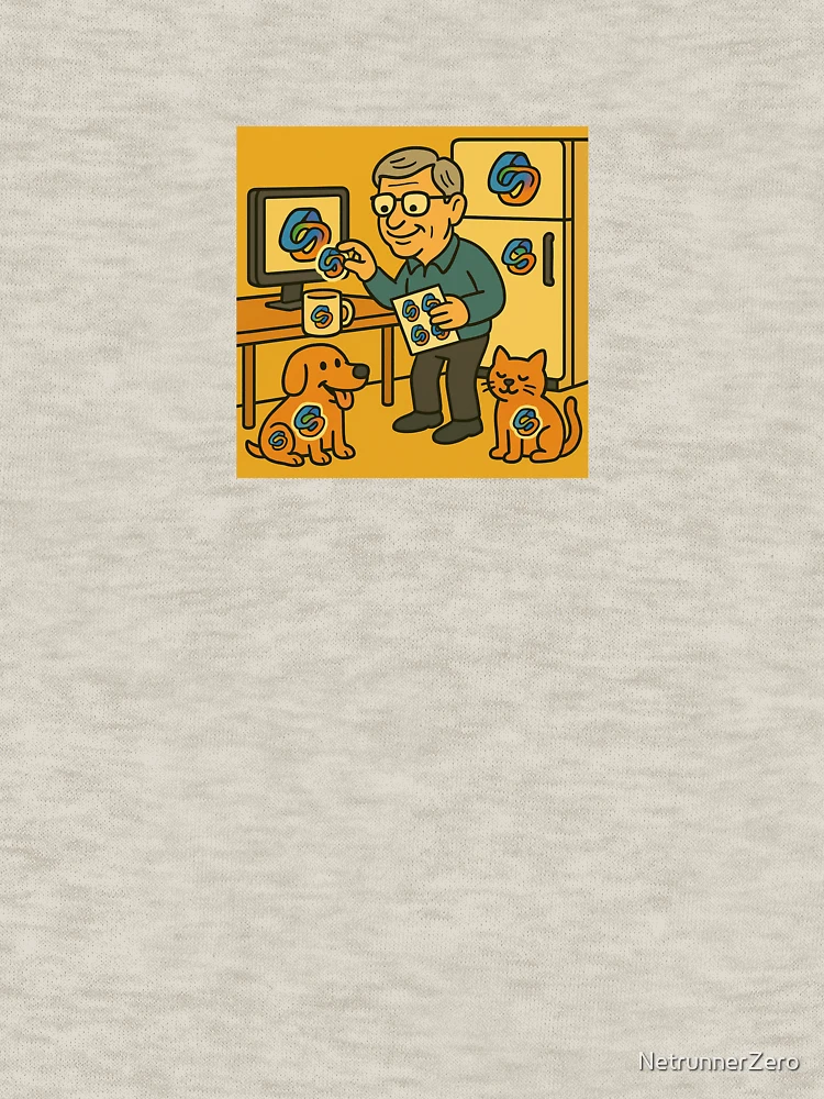 Thumbnail 6 of 6, Zipped Hoodie, Bill’s Copilot Sticker Rampage designed and sold by NetrunnerZero.