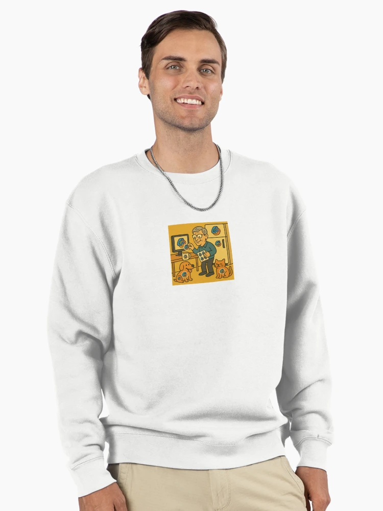 Thumbnail 2 of 6, Pullover Sweatshirt, Bill’s Copilot Sticker Rampage designed and sold by NetrunnerZero.