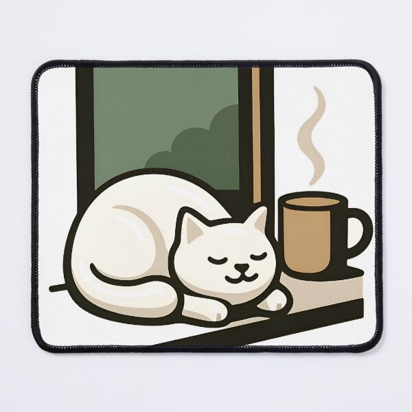 Item preview, Sleepy Ceramic Cat on a Windowsill designed and sold by 良心創作.