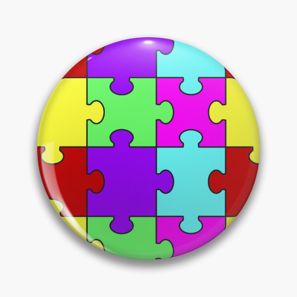 Item preview, Bright colorful Jigsaw Puzzle Pattern designed and sold by AnnArtshock.