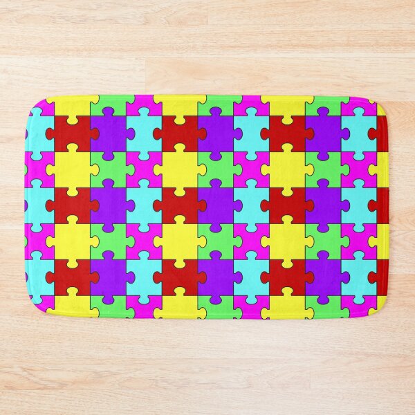 Item preview, Bright colorful Jigsaw Puzzle Pattern designed and sold by AnnArtshock.