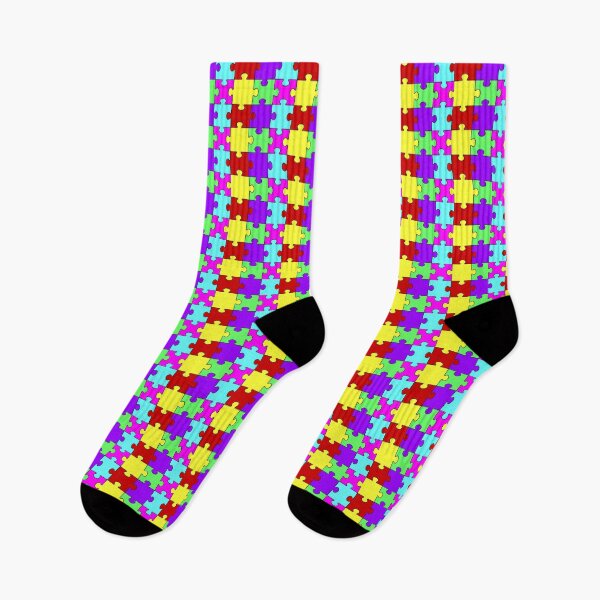Item preview, Bright colorful Jigsaw Puzzle Pattern designed and sold by AnnArtshock.