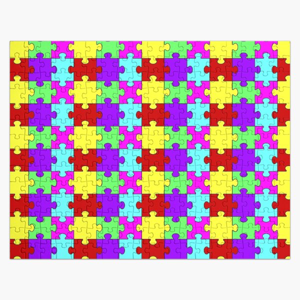 Item preview, Bright colorful Jigsaw Puzzle Pattern designed and sold by AnnArtshock.