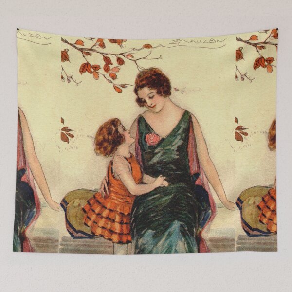 Item preview, Mother and Daughter Art Nouveau Art Deco Artwork - Achille Mauzan designed and sold by Vintage Designs +.